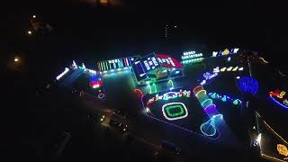 Christmas Light Show Kingman Arizona Drone View (DJI Phantom4)