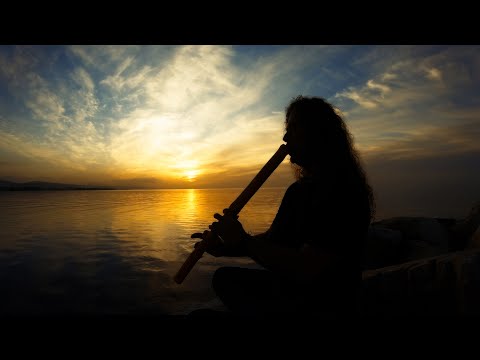 Native American Flute Music - 3 Hour Healing Meditation Sunset Music with Sea Waves - CANAO Music