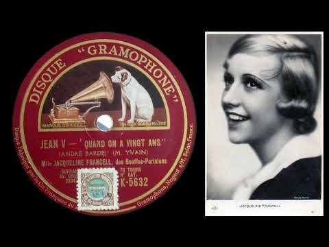 Jacqueline Francell - "Quand on a vingt ans" - [Jean V] - 1929