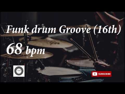 Funk Drum Groove HH 16th - 68 bpm - HQ