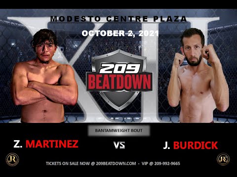 Jonathan Burdick vs  Ezekiel Martinez - "209BEATDOWN XII" - October 2, 2021 - Modesto Centre Plaza.