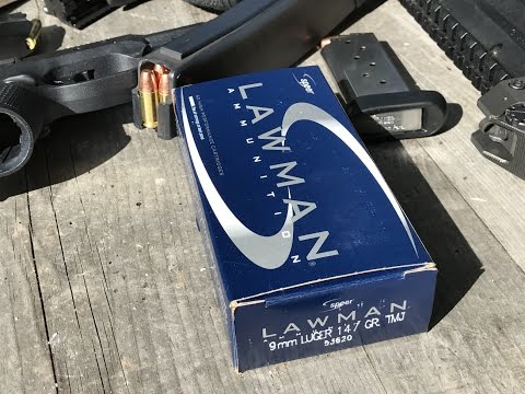 9x19mm, 147gr TMJ, Speer Lawman (53620), Velocity and Function Test