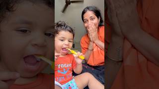 Isha started to brush 😱❤️ | #babygirl #skincare #dailyvlog #familyvlog