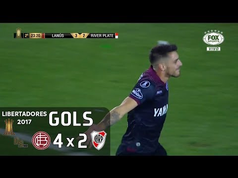 Gols - Lanús 4 x 2 River Plate - Semifinal Libertadores 2017