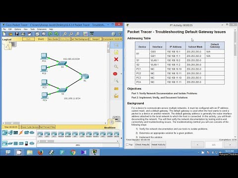 6.4.3.4 Packet Tracer - Troubleshooting Default Gateway Issues