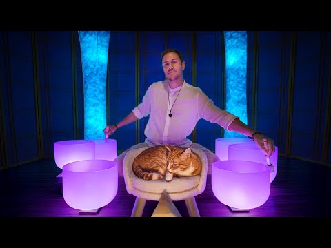 Lower Your Cortisol Sound Bath | Soothe Your Nervous System | Crystal Singing Bowls for Relaxation