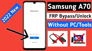 Samsung A70 FRP Bypass Without PC/Unlock Google Account Lock Without Tools | Without ADB Mode |