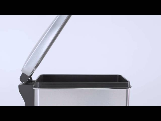 Video teaser for simplehuman profile stainless steel step trash can - 10L