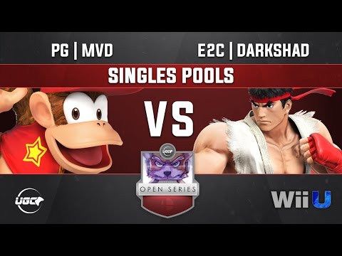 UGC Smash 4 SINGLES POOLS - PG | MVD (Diddy Kong) vs E2C | Darkshad (Ryu)