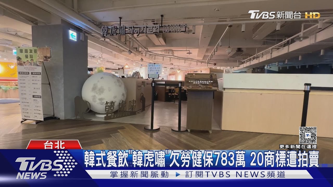 韓式餐飲「韓虎嘯」積欠勞健保783萬 20個商標遭拍賣