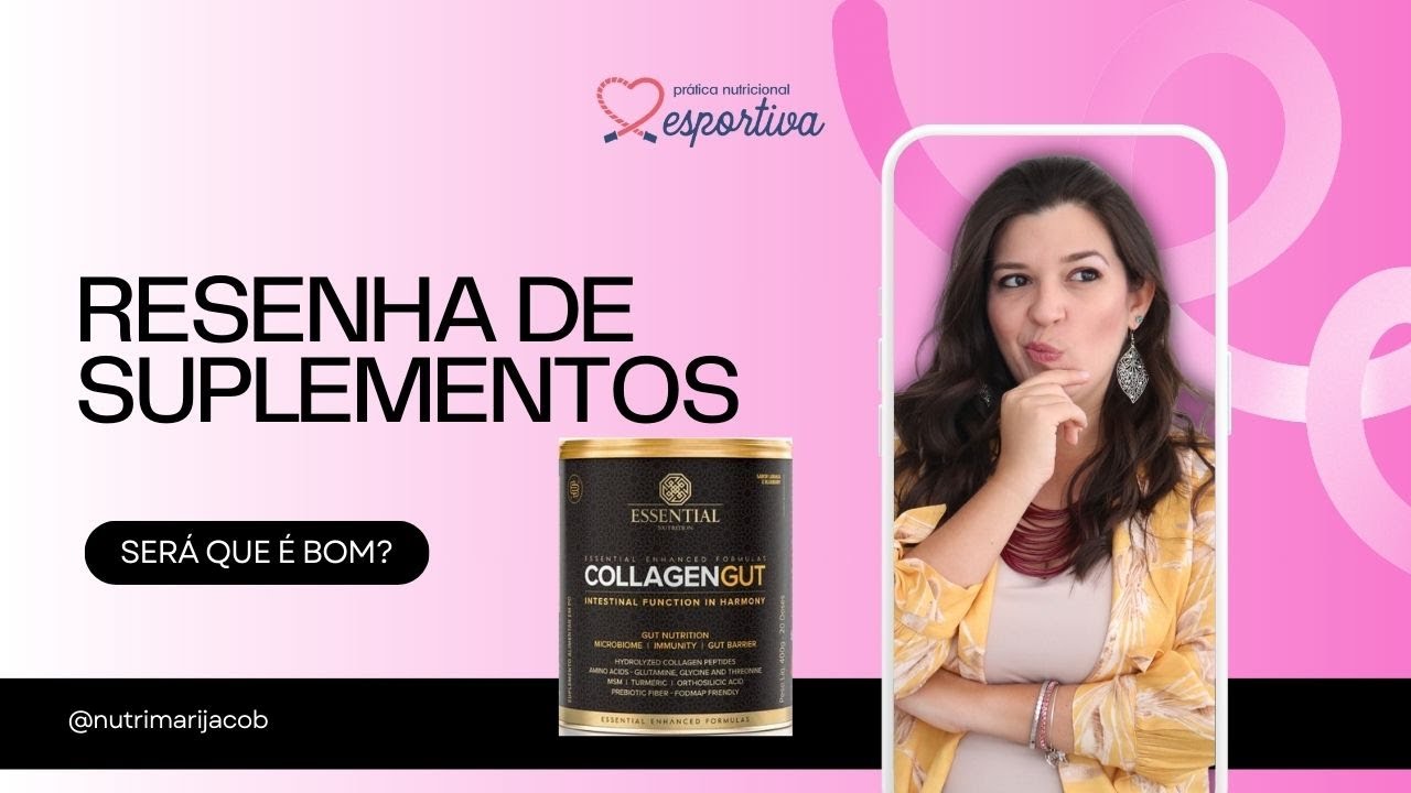 Miniatura da avaliação em vídeo de Suplemento Essential Nutrition Collagen Gut 460g Mix De Frutas
