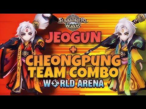 Jeogun + Cheongpung Team Combo in World Arena - Summoners War