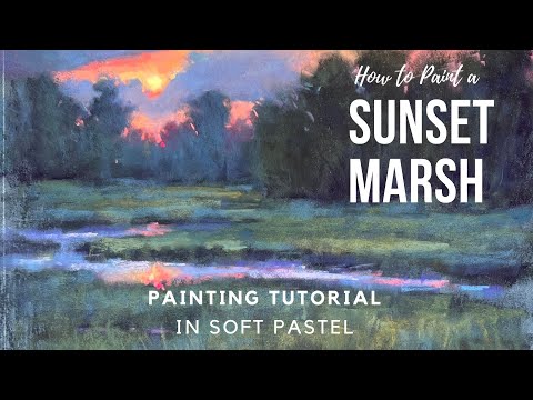 How to Paint a Marsh Landscape - Step by Step with Lots of Real Time