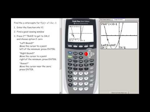Graphing Calculator - Finding Zeros