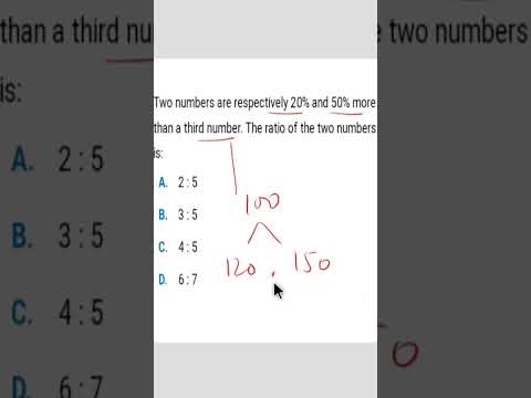 Two numbers are respective 20% and 50% more than the third number.#m4masterji, #mathstricks,#algebra