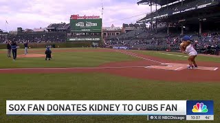 Cubs, White Sox fans come together for celebration of kidney donation at Wrigley