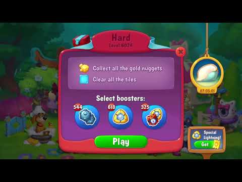 Fishdom 6024 Hard Level - 17 moves - NO BooSTERS