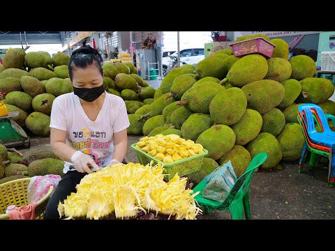 Biggest Sizet Fruit !! Amazing Jackfruit Cutting Skills - Thai Street Food