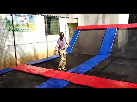 Trampoline Park With Trampolines, Foam Pits, Ropes, Tyres