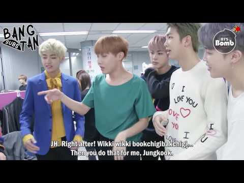 [ENG] 161110 [BANGTAN BOMB] BTS checking out the interview script after camera rehearsal @ Ingigayo