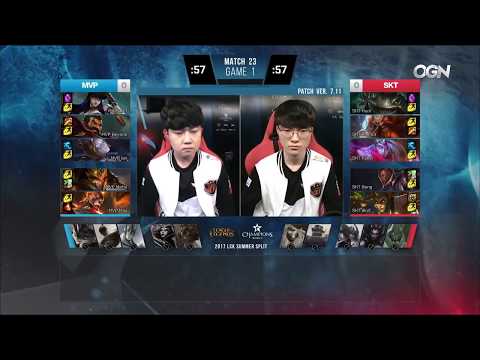 [14.06.2017] MVP vs SKT [LCK Summer 2017] Highlights Game 1 | Faker Lucian vs Ian Orianna