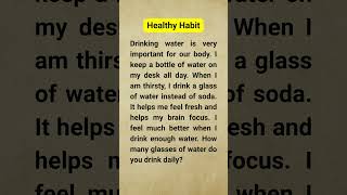 Healthy Habits: English Speaking Practice #EnglishLearning #LearnEnglish #shorts