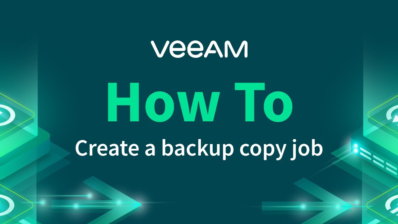 How to create a backup copy job video