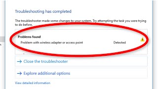 How To Fix Problem With Wireless Adapter or access Point Error - Windows 10 / 8 / 7