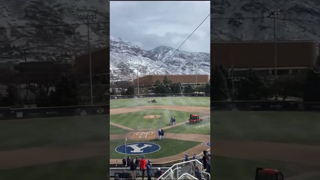 The BYU baseball field backdrop is absolutely UNREAL 😍 😱