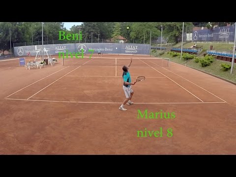 tenis nivel 8 vs nivel 7 Marius vs Beni 2016 iulie Tg Mures