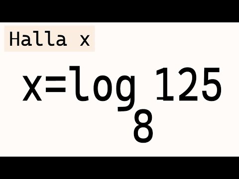 HALLA EL VALOR DEL LOGARITMO. Matemáticas Básicas