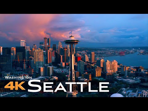 SEATTLE 🇺🇸 Drone Aerial 4K Washington | USA United States of America