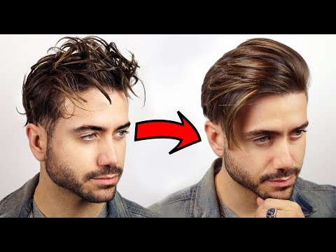 HOW TO GET STRAIGHT HAIR | Men's Curly to Straight...