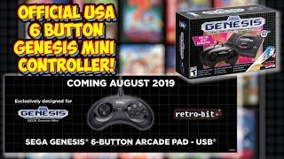 Official 6 Button Controller Announced For Genesis Mini - Retro-Bit X Sega!