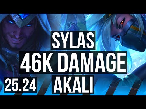 SYLAS vs AKALI (MID) | Good KDA: 23/2/8, 46K damage | NA Master | 25.24