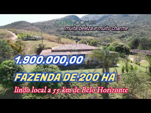 Oportunidade única   Bela fazenda de 200 ha por 1 900 mil a 55 km de Belo Horizonte