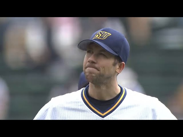 【2回表】不測の事態!! バファローズ・バリントンが危険球退場 2015/4/19 Bs-L