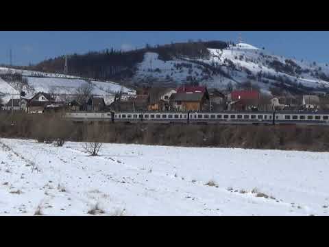 Trenul IR1831 (Galați-Cluj Napoca) iese din Gura Humorului Oraș cu EA369 - 21.03.2021