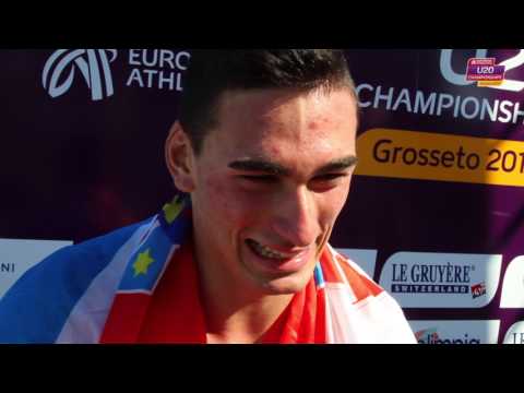 Marino Bloudek (CRO) after winning Gold in the 800m