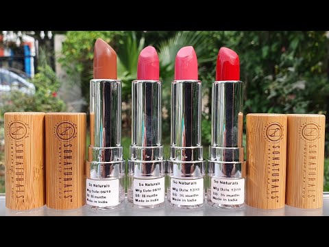 Sonaturals lipsticks lipSwatches review  | RARA | lipstick for brides for  WINTERS Video