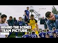 Taking the official team picture at the Atomium | *behind the scenes*