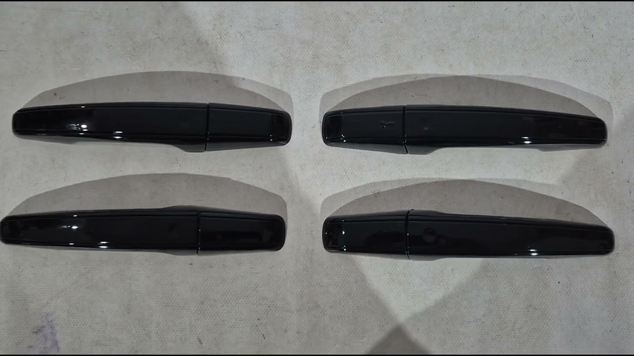 Range Rover IV L405 2013-2021 рр. Накладки на ручки (4 шт, чорні) Video 1