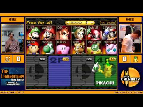 S@LT #73   Finio Pikachu vs KD3 Falcon   Grand Finals   SSB64 Singles