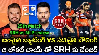 SRH vs MI Playing 11 And Preview Telugu | IPL 2023 25th Match MI vs SRH Prediction | GBB Cricket