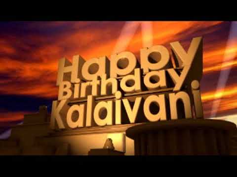 Happy Birthday Kalaivani