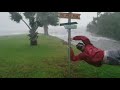 Man Blown Sideways By Hurricane Irma