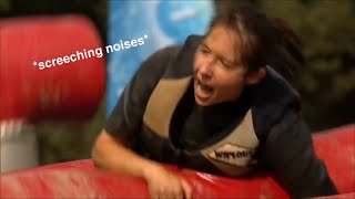 People breaking their bones in wipeout for 2 minutes straight