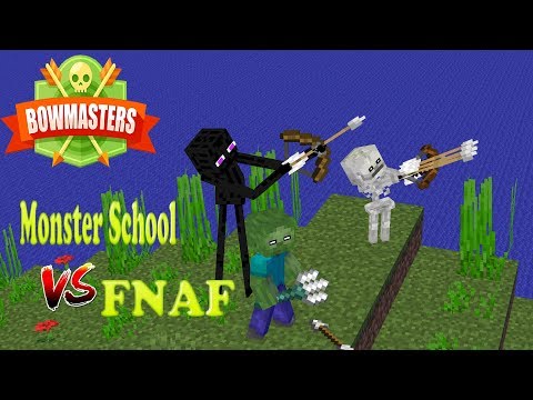 Monster School : Bowmaster Fighting Challenge Part 2 -Minecraft Animation
