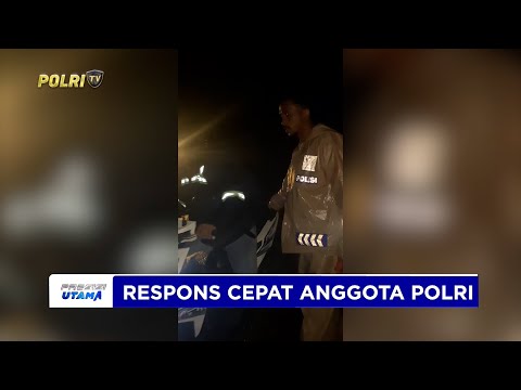 BRIPTU ANDRE DJINI PERSONEL POLDA MALUKU UTARA MEMBANTU PENGENDARA DI JALAN RUSAK GUNUNG MAYASAL