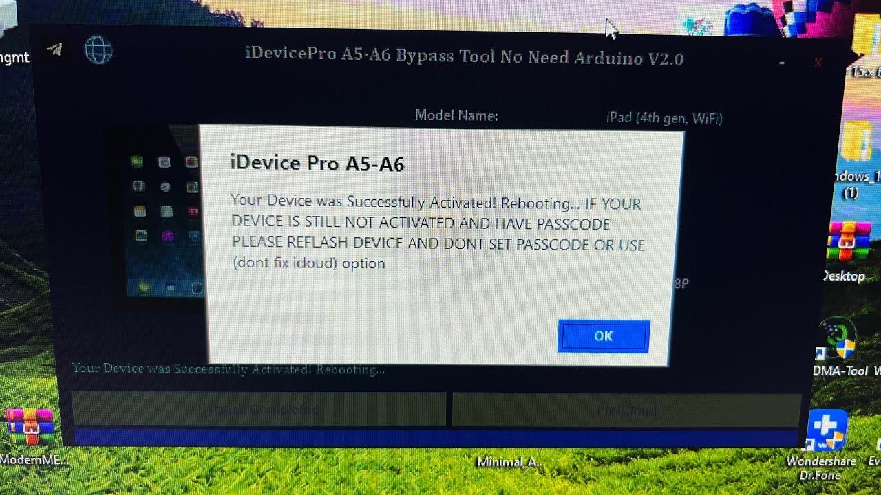 iPad 4 iCloud Bypass Done iDevicePro Tool